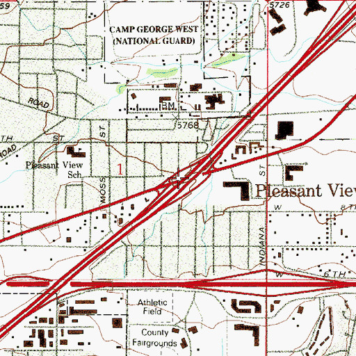 Topographic Map of Exit 262, CO