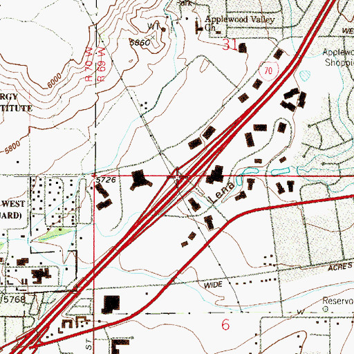 Topographic Map of Exit 263, CO
