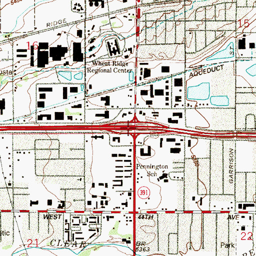 Topographic Map of Exit 267, CO