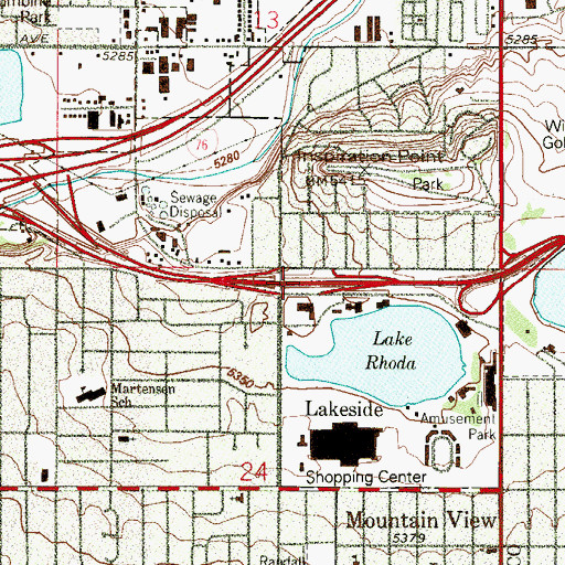 Topographic Map of Exit 270, CO
