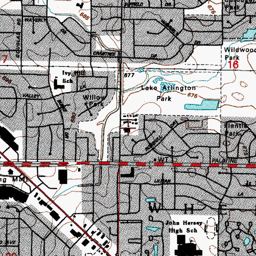 Topographic Map of The Church of Jesus Christ of Latter Day Saints, IL