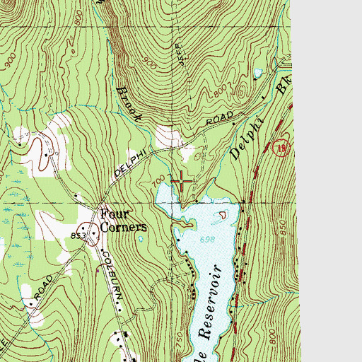 Topographic Map of Potash Brook, CT