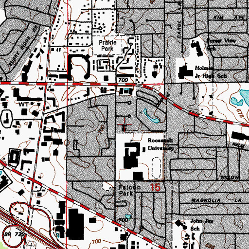 Topographic Map of Lutheran Church of the Cross, IL