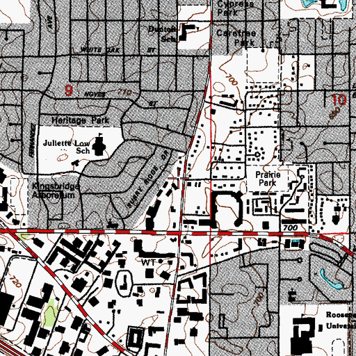 Topographic Map of Emmaus Covenant Church, IL