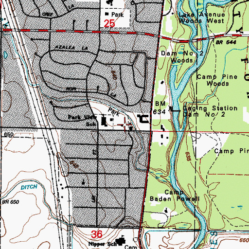 Topographic Map of Mount Prospect Fire Department - Station 14, IL