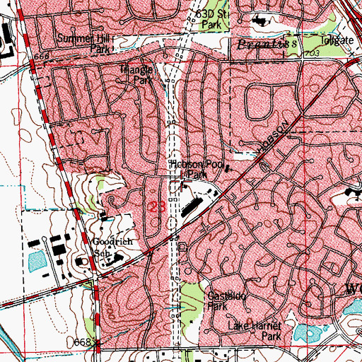 Topographic Map of Lisle - Woodridge Fire District Station 53, IL