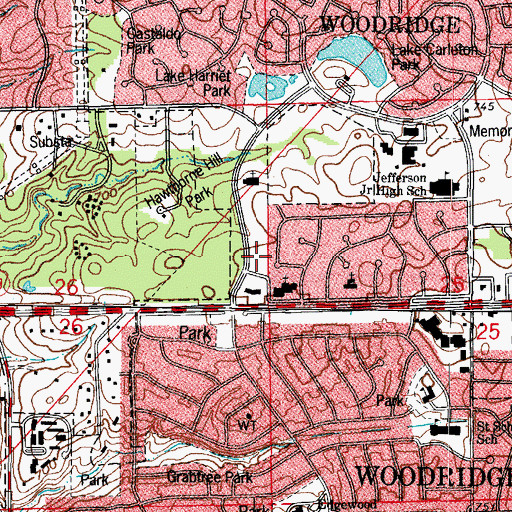 Topographic Map of Lisle - Woodridge Fire District Station 2, IL
