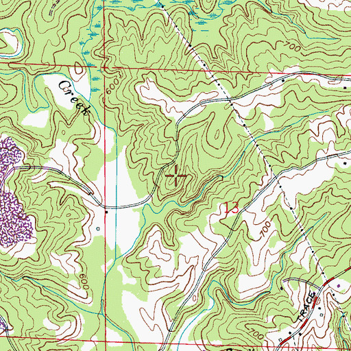 Topographic Map of Lovett-West Cemetery, AL