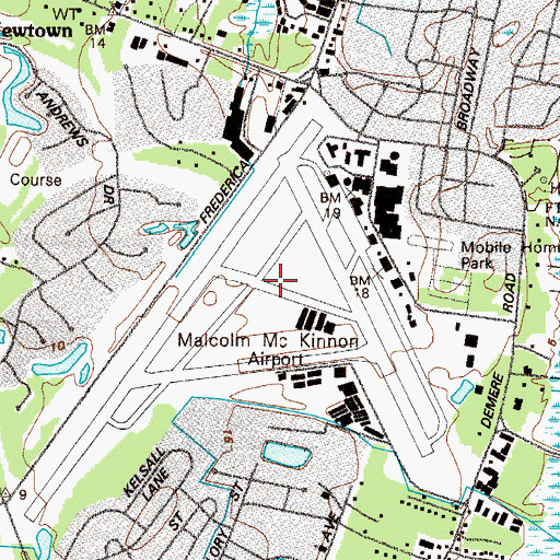 Topographic Map of Naval Air Station Simons Island (historical), GA
