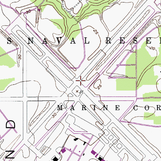 Topographic Map of Naval Air Station Beaufort (historical), SC