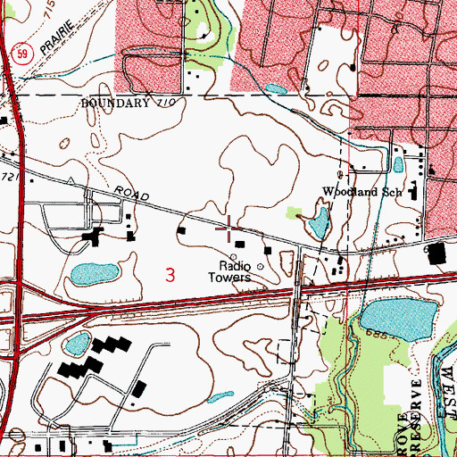 Topographic Map of Prairie Point Business Park, IL