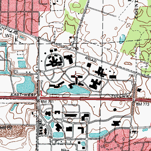 Topographic Map of Amoco Research Center, IL