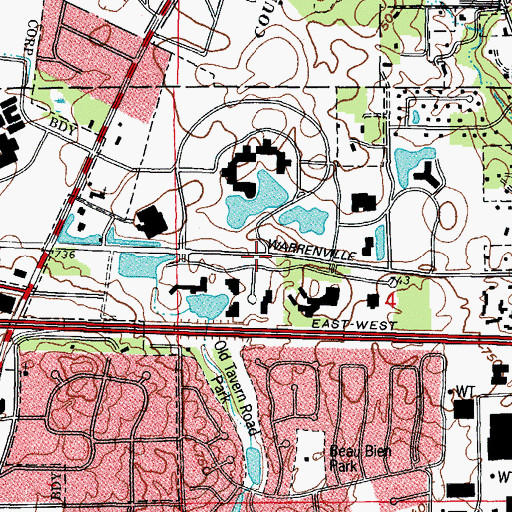 Topographic Map of Corporate West Business Park, IL