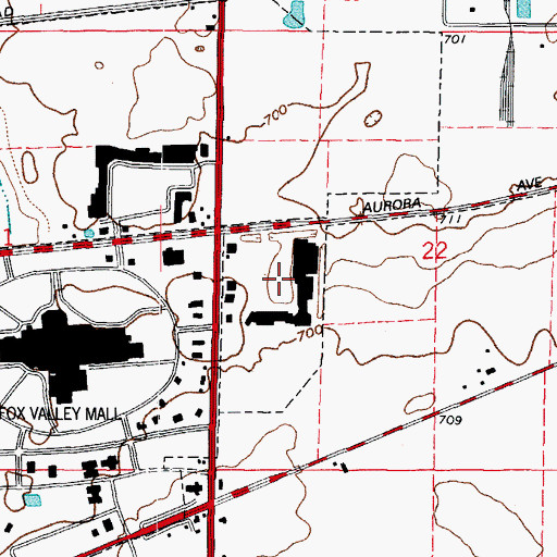 Topographic Map of Carol Acres Commercial Park, IL