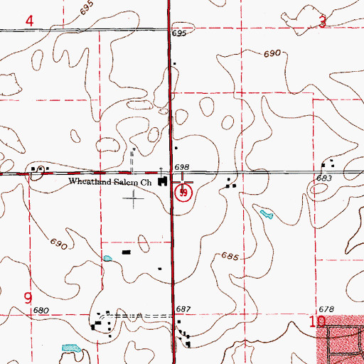 Topographic Map of Koroluk Commercial Center, IL