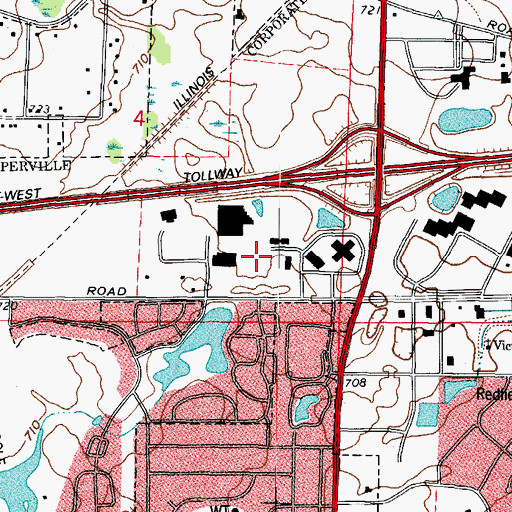 Topographic Map of East West Technology Center, IL