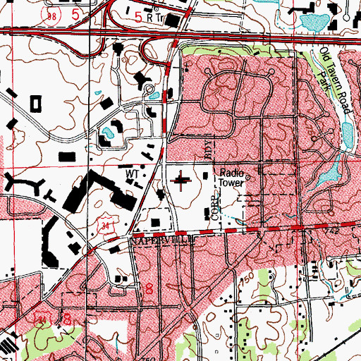 Topographic Map of The Church of Jesus Christ of Latter Day Saints, IL