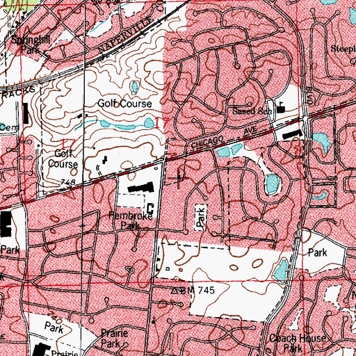 Topographic Map of Grace Pointe Church, IL