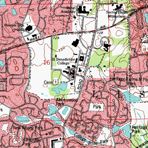 Topographic Map of Birck Hall of Science, IL