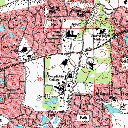 Topographic Map of Dan and Ada Rice Center, IL