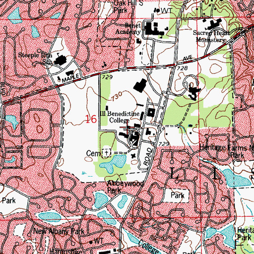 Topographic Map of Krasa Center, IL