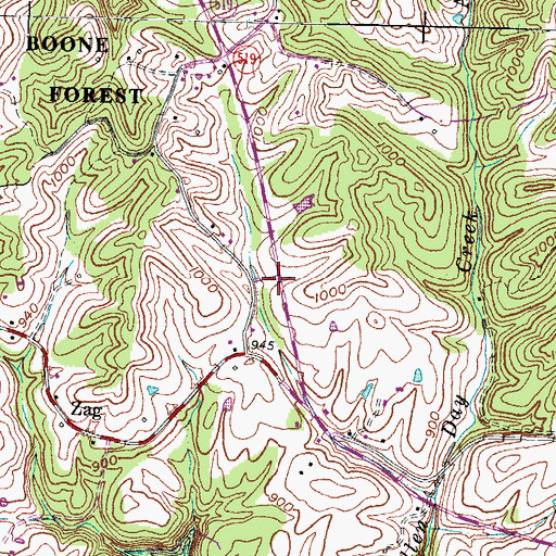 Topographic Map of Assembly of Faith Church, KY
