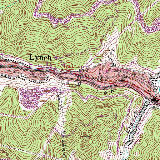 Topographic Map of Portal 30, KY