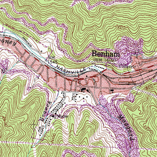 Topographic Map of Coal Miners Memorial Park, KY