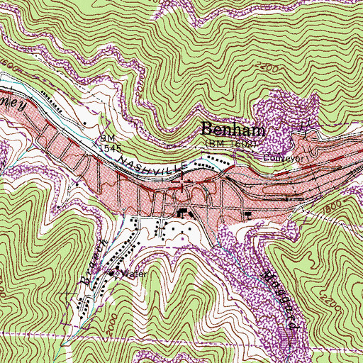 Topographic Map of Kentucky Coal Mining Museum, KY