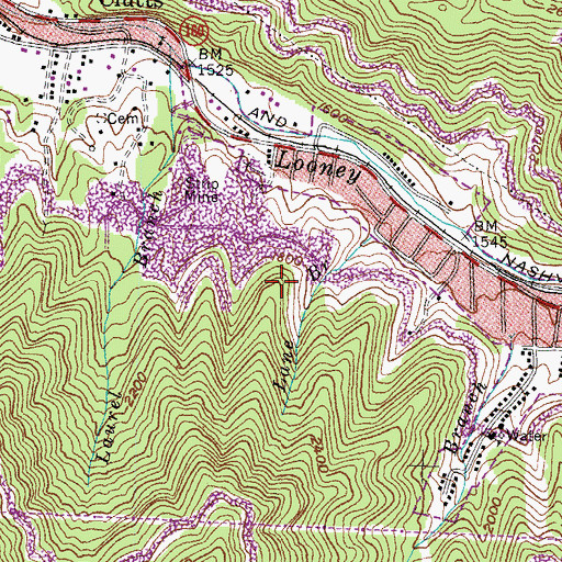 Topographic Map of Benham Jail House (historical), KY