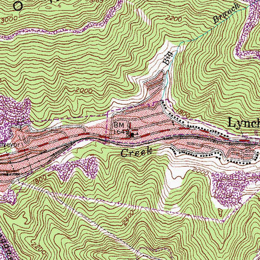 Topographic Map of Lynch Colored Public High School (historical), KY