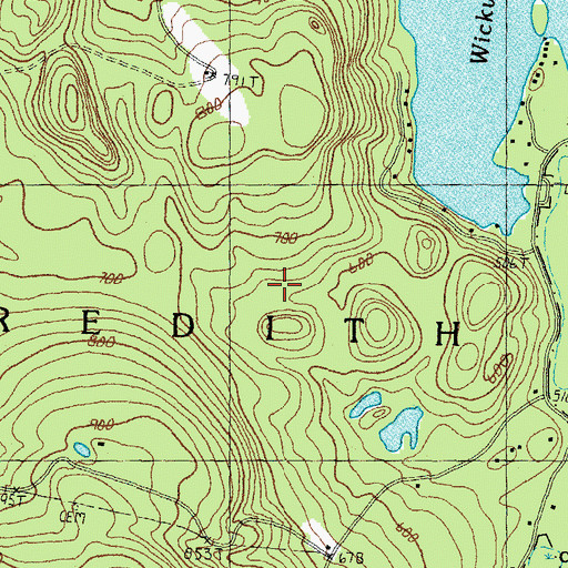 Topographic Map of Double Dammed Pond, NH
