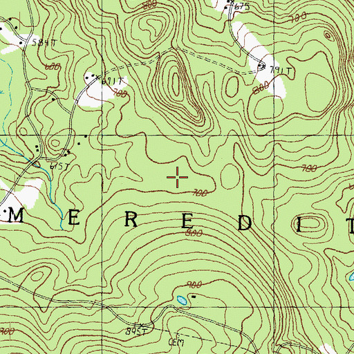 Topographic Map of Arbutus Hill Pond, NH