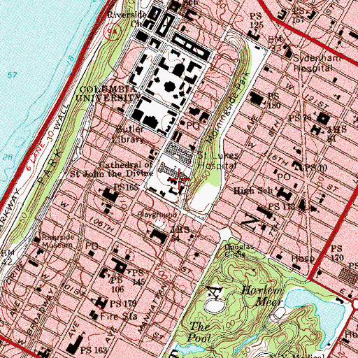 Topographic Map of Leake And Watts Orphan Asylum (historical), NY