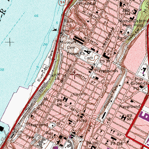 Topographic Map of Mount Neboh Temple (historical), NY