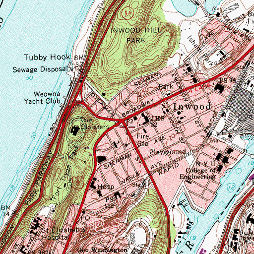 Topographic Map of Alpine Theatre (historical), NY