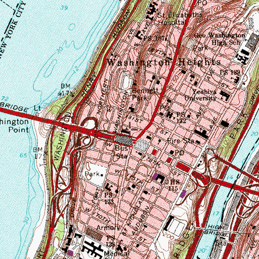 Topographic Map of Holy Rood Episcopal Church, NY