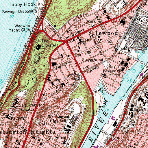 Topographic Map of Kingdom Hall of Jehovah's Witnesses, NY
