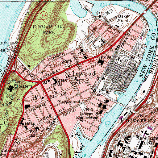 Topographic Map of Saint Matthew's Evangelical Lutheran Church, NY