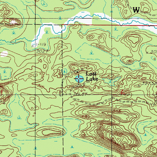 Topographic Map of Lost Lake, MI