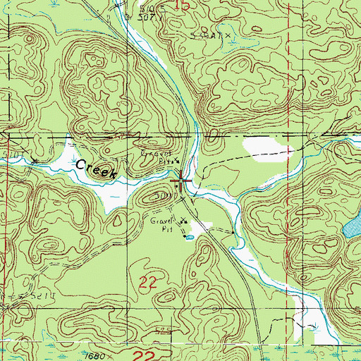 Topographic Map of Ephriam Creek, MI