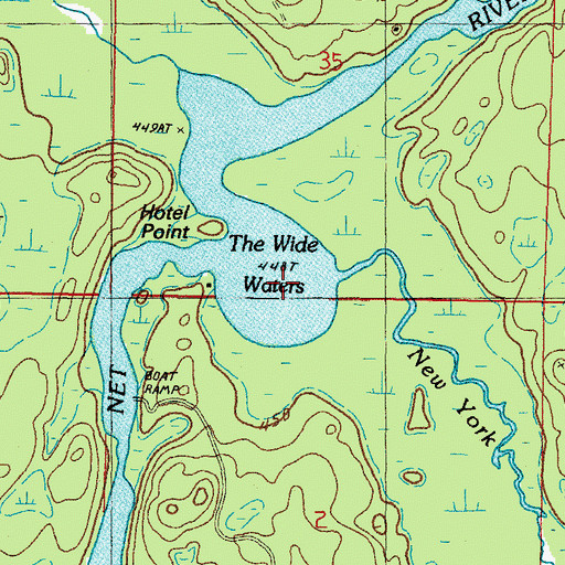 Topographic Map of Wide Waters, MI