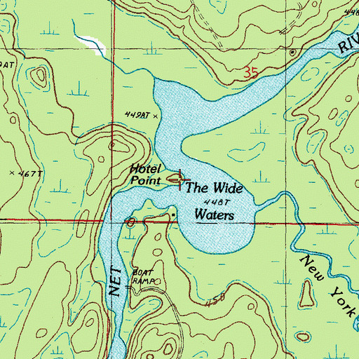 Topographic Map of Hotel Point, MI