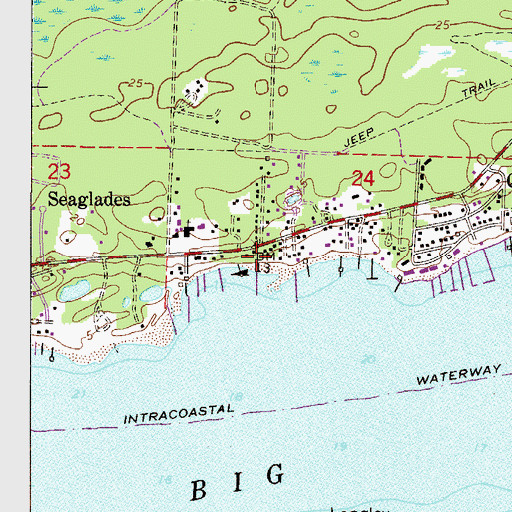 Topographic Map of Escambia Bay Marine Institute, FL