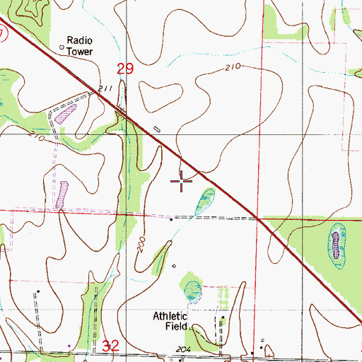 Topographic Map of Molino Park Elementary School, FL