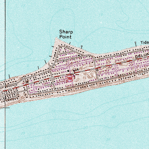 Topographic Map of Pensacola Beach Elementary School, FL