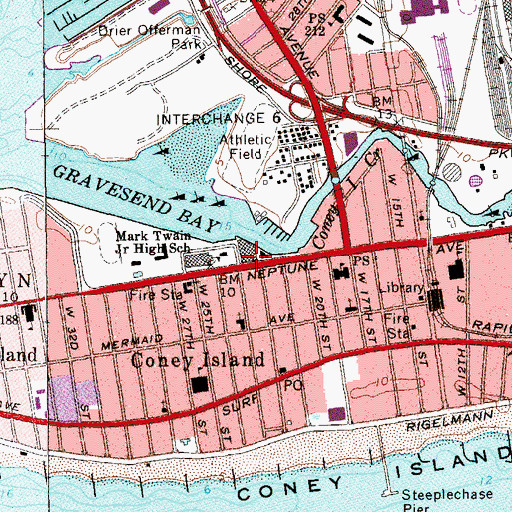Topographic Map of Ida G Israel Community Health Center, NY