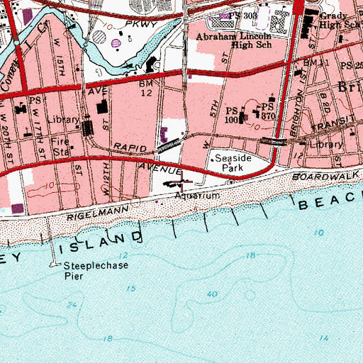 Topographic Map of Dreamland (historical), NY