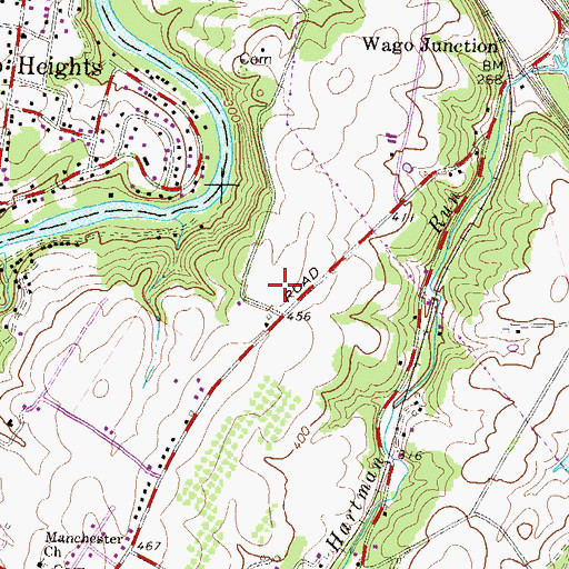 Topographic Map of Northeastern Regional Police Department, PA