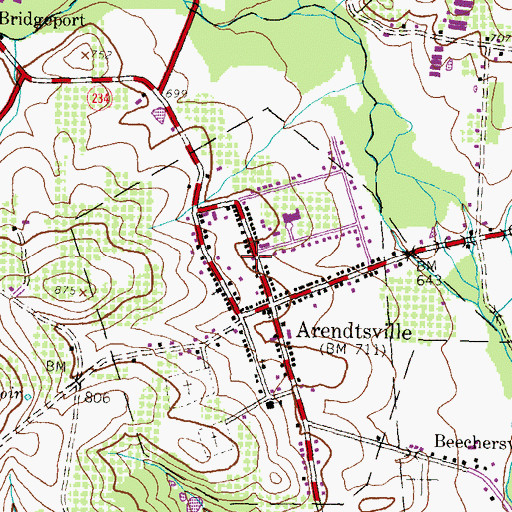 Topographic Map of Arendtsville Community Fire Company Station 5, PA